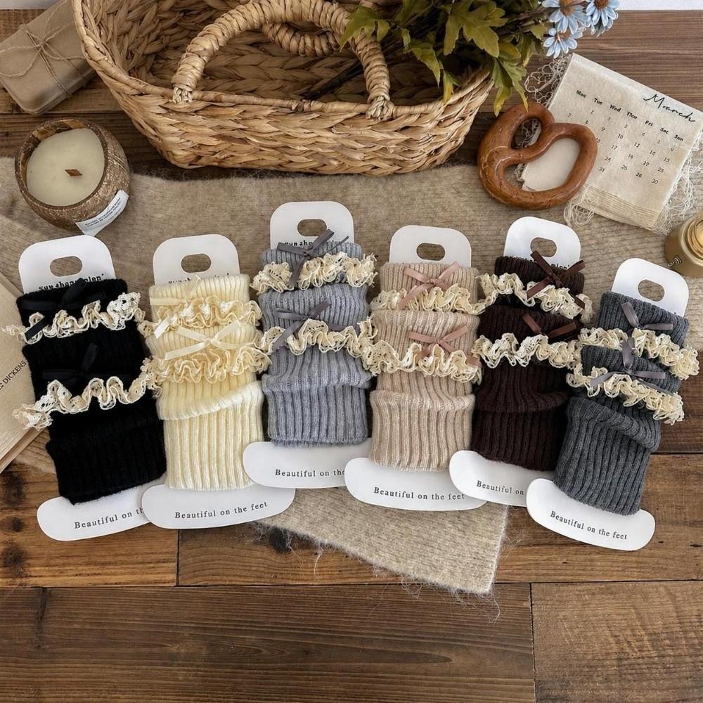 Polyester Girls Leg Warmers Thickened Fabric Calf Socks Fashion Leg Gaiters  Kids Outfit Match