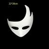 White DIY Hand-Painted Mask Handmade Half Face Mask Japanese Cosplay Blank Mask  Party