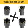 Sturdy Steel Water Meter Key Heavy Duty Threaded Valve Shut Off Spanner  Underground Valves