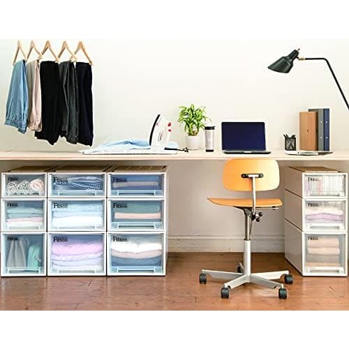 Tenma Fits Case Storage Box, Small Organizer, 22.4cm Wide x 30.7cm Deep x 12.4cm High, Sagging-Resistant Storage Case for Small Items and Clothing, Co