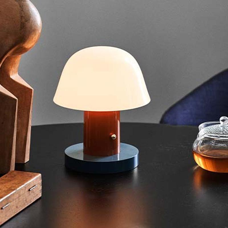 Led Mushroom Table Lamp Rechargeable Small Mushroom Night Light for Bedroom Living Room Restaurant Decorate Indoor Table Lights