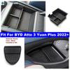 Для BYD Atto 3 Yuan Plus 2024 Центральный подлокотник Ящик для хранения Содержимое Центральная консоль Аксессуары для отделки салона автомобиля