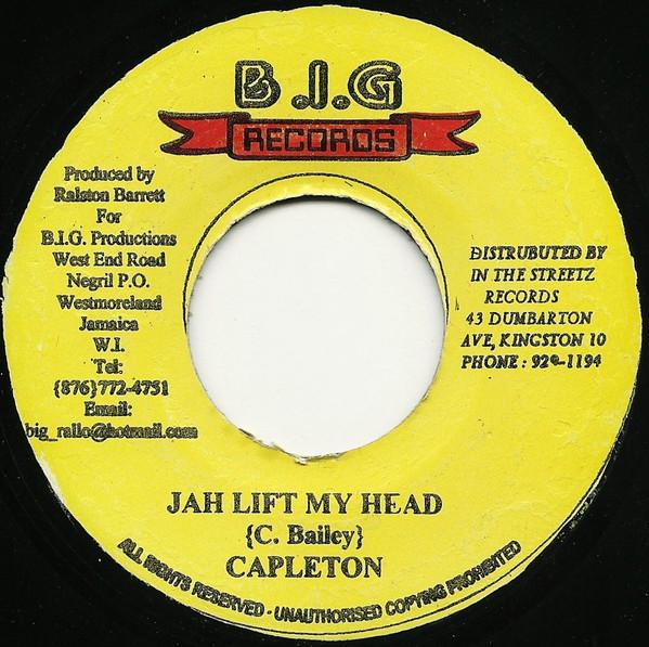 7-дюймовая пластинка CAPLETON / SILVA KID & LEMON - Jah Lift My Head / Ups & Down In Li NONE B.I.G. Записи 2002 Ямайка Регги, Ска и Даб Б/У