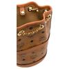 MCM Upcycling Project Visetos Chain Backpack With Metal Ring Decoration Faux Leather And Leather Women Backpack Brown MWKFSUP01CO001