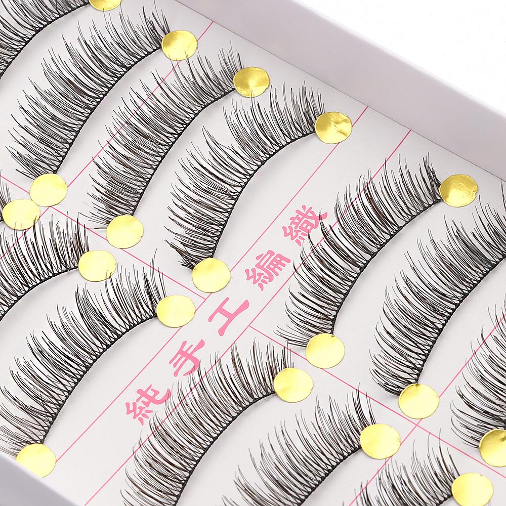10 пар Модные густые длинные черные накладные ресницы Накладные ресницы Инструмент для макияжа