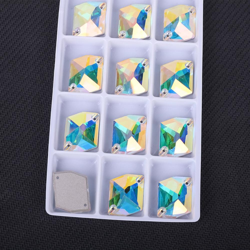 K9 Мягкий Специальной Формы Плоскодонный Двухотверстный Стеклянный Пришивной Страз, Белый AB Специальный Цвет Одежда С Бриллиантом Сделай Сам Кристальный Страз