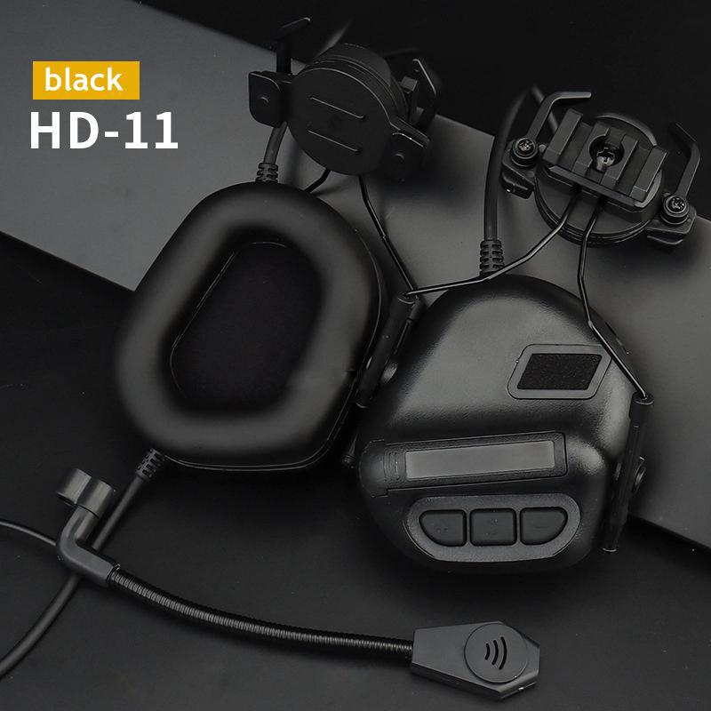 Шлем-гарнитура с шумоподавлением, звукосниматель, защита слуха, наушники для стрельбы, военные наушники для страйкбола