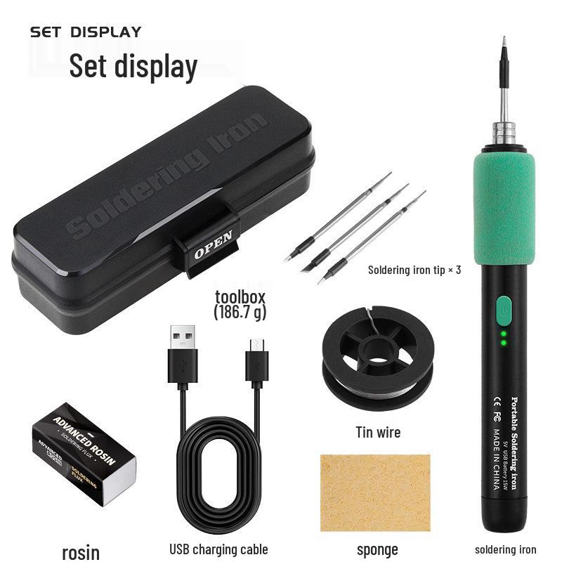 Комплект портативного паяльника USB 5 В 15 Вт для домашней сварки и штамповки пластика