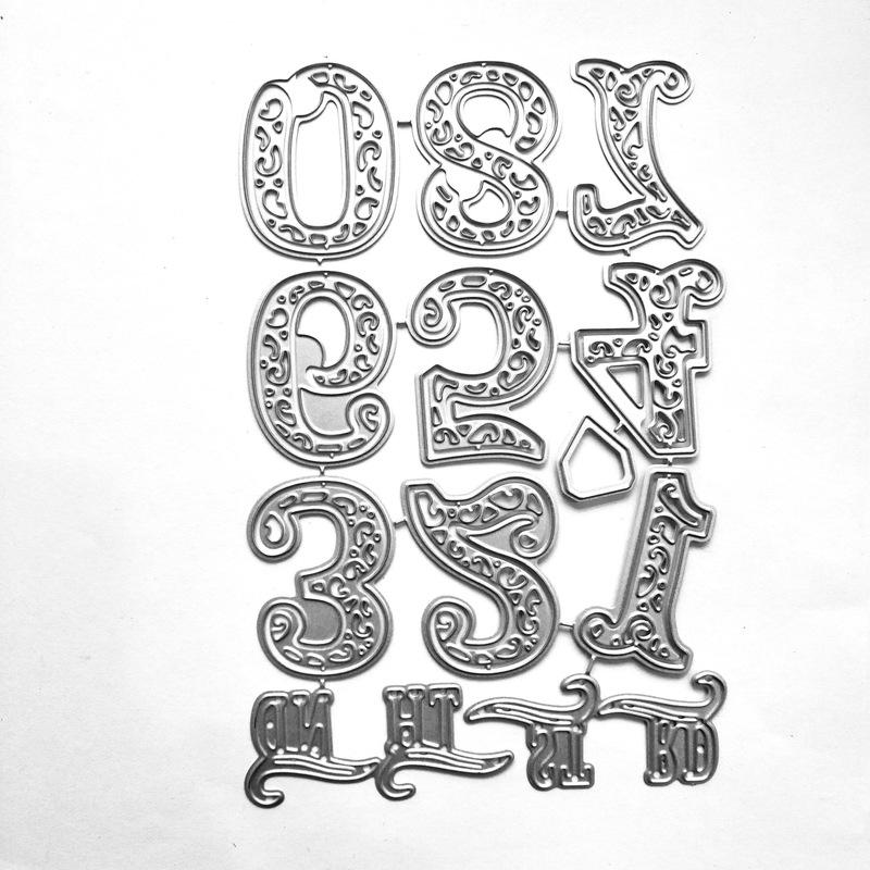 Stencils Number Cutting Dies Metal Die Cut For Diy Scrapbooking Album Paper Card Embossing