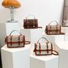 New Personalized Trendy Women's Bag Retro Splicing Casual Temperament Simple Single-shoulder Crossbody Small Square Bag