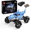 MOULD KING 18032 Technical Car Building Block Remote Control Megalodon Truck Model Toys Assembly Brick Set Kids Christmas Gift