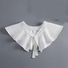 White Korean Shirt Detachable Collar Wraps for Women Blouse Tops Lapel Fake Collar Shawls Ladies Dress Small Cape