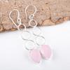 Украшения из розового халцедона, серьги из стерлингового серебра 925 пробы, великолепные серьги ручной работы, подарок для женщин