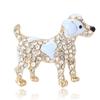 Novelty Dog Brooch Vintage Lapel Pins Fashion Rhinestone Brooch  Suit Coat Accessories