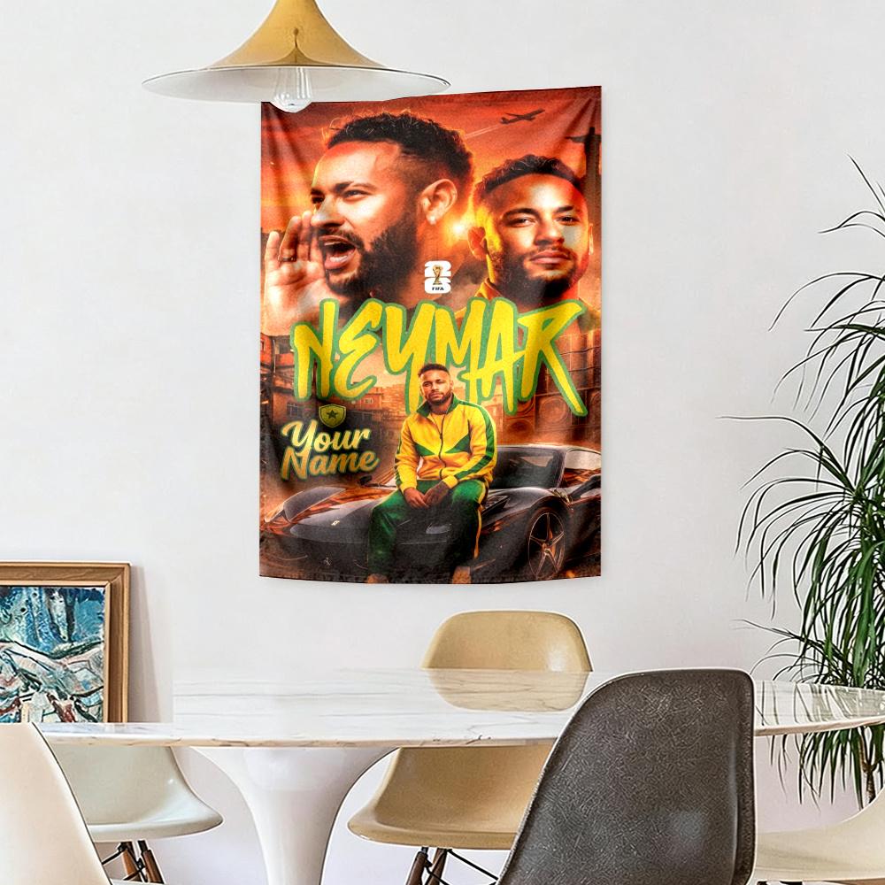 Neymar Dreams Football Legend Boho Wall Tapestry Nordic Minimal Designed For Bedroom Dorm Wall Living Room Yearround Gallery Wall