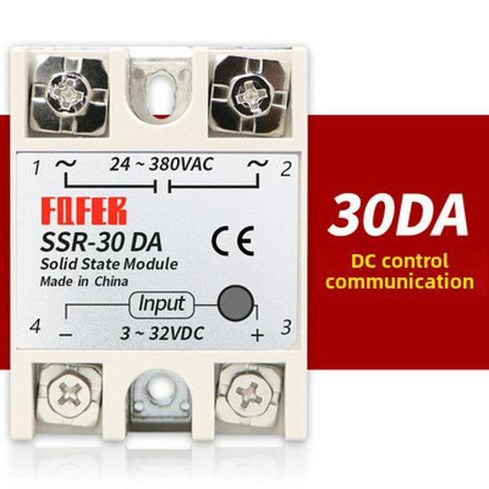 Твердотельное реле переменного тока с управлением постоянным током, 25A-100A, SSR-40DA/60DA/80DA/100DA-H, VA однофазное