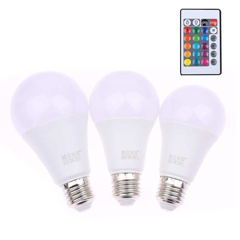 Прожекторная лампа E27 220 В RGB светодиодная лампа 5/7/10/15/20/30 Вт ИК-пульт дистанционного управления Сменная цветная диммируемая RGBW светодиодная лампа