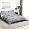 VidaXL Duvet Cover Set Grey 200x200 Cm Cotton 136441