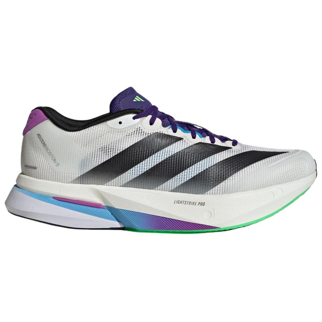 adidas Adizero Boston 13 Износостойкие Дышащие Поддержка Отскок Нескользящие Кроссовки для бега Мужские Белые Черные Кроссовки JS4946