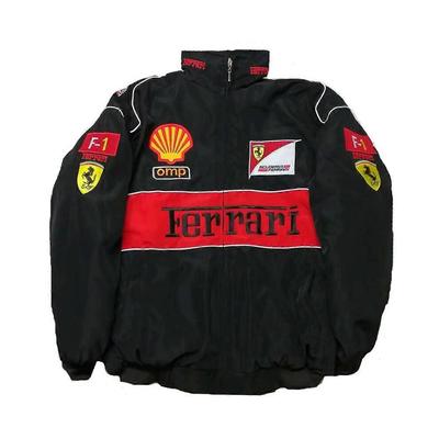 (XL, Черный корпус) Новый летний тонкий гоночный костюм F1 спортивная куртка гоночный костюм в стиле колледжа ретро