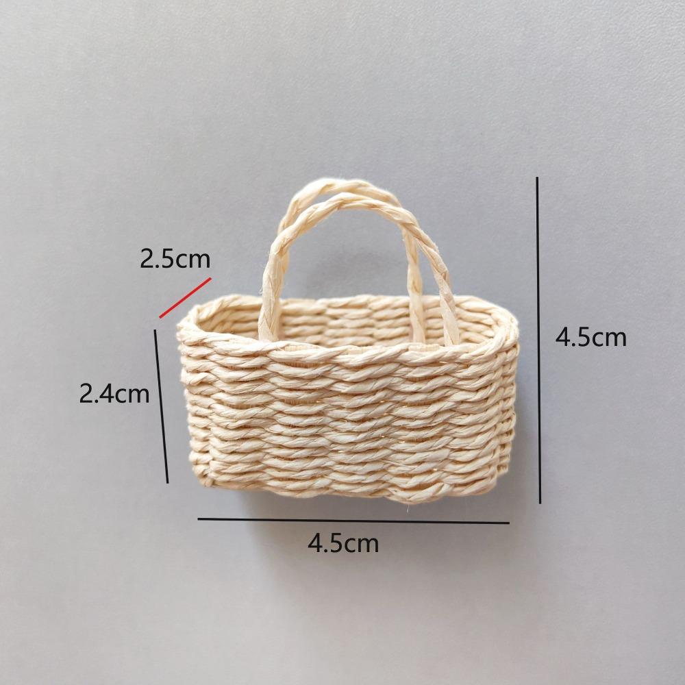 New Mini Miniature Dollhouse Basket Fashion Handmade Hand Woven Basket DIY Paper Vine Basket For BJD Dolls/for Ob11 Dolls