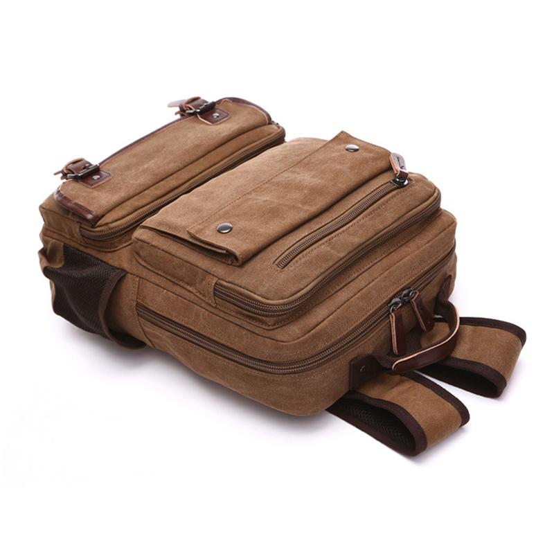 2026 New Men Handheld Dual Use Laptop Backpack, Large Capacity Outdoor Travel Backpack Student School Bag