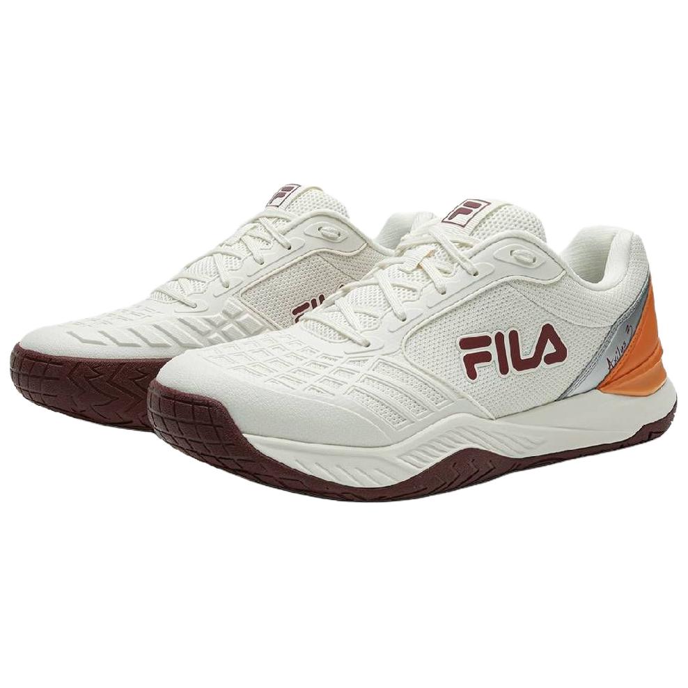 Fila Exillus 3 T9 Дышащие Поддерживающие Нескользящие Износостойкие Низкие Теннисные Кроссовки Мужские Белый Красный Оранжевый A12M621507FWW