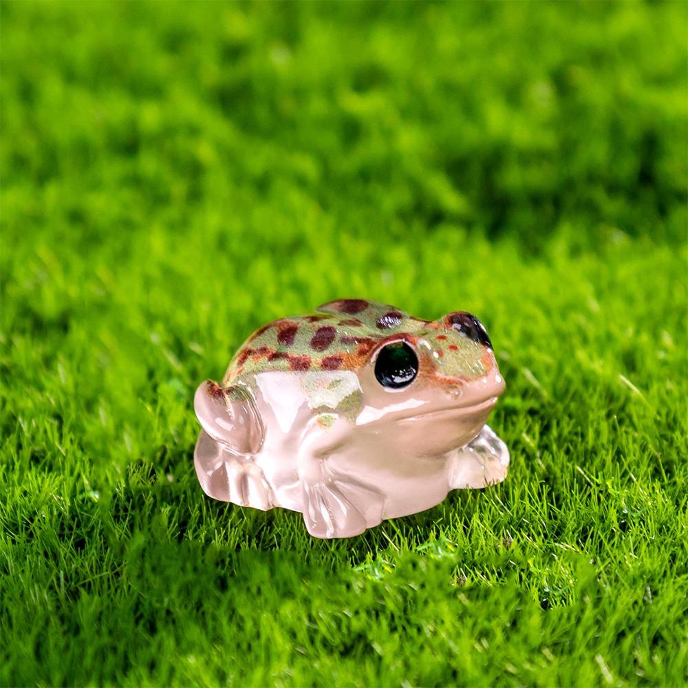 10 шт. мультяшные светящиеся фигурки лягушек миниатюры милая маленькая модель жабы микро ландшафтные украшения