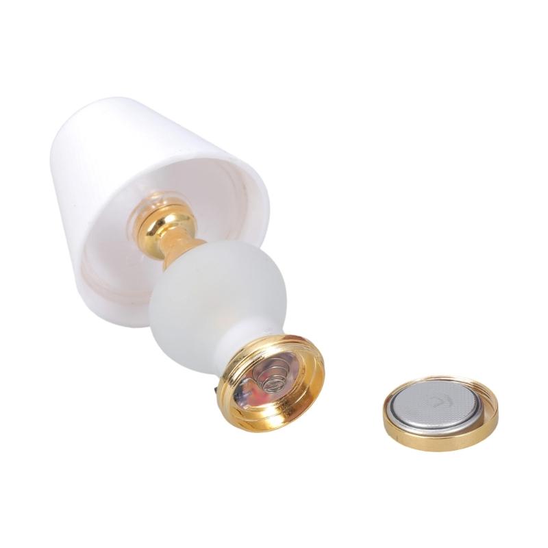 Спальня Белая настольная лампа Миниатюрная модель мебели Аксессуар для кукольных домиков Реалистичное освещение Игровой набор 1:12