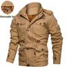 Winter Casual Plus Velvet Thickened Men's Hooded Mid-Length Jacket, Large Size