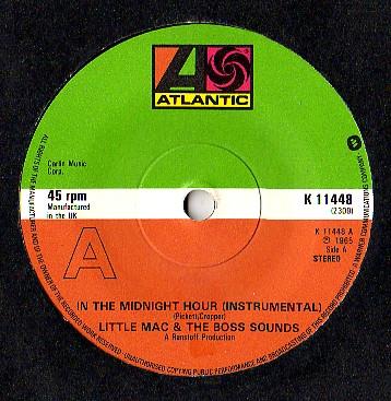 7-дюймовая пластинка LITTLE MAC & THE BOSS SOUNDS / ANN - In The Midnight Hour / You Can't Lo K1144 Atlantic 1979 UK Соул/Фанк Б/У