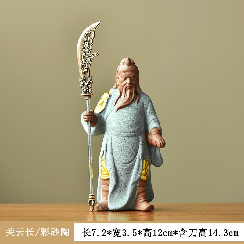 Керамическая китайская скульптура Гуань Гун У, настольные персонажи, предметы домашнего декора Гуань Эрье, Троецарствие