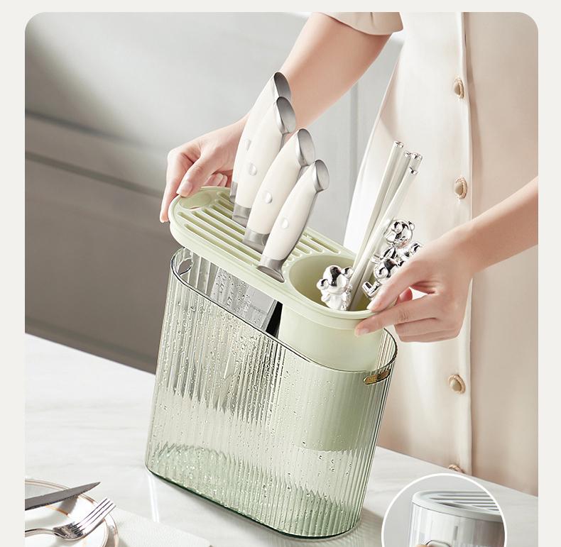 High-value Knife & Chopstick Cage Kitchen Draining Utensil Storage Rack