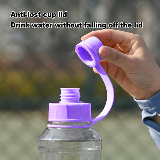 Бутылка для воды спортивная 1000 мл с ручкой, большая емкость, герметичная чашка-шейкер, портативная посуда для питья, прозрачная, для улицы, бега, велоспорта, путешествий