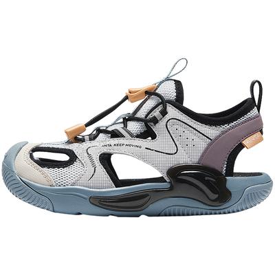 Детские модные удобные универсальные туфли для отдыха на природе из ткани, детские сандалии цвета слюды, серого, грязно-лаймового, пыльно-фиолетового A312429906-1