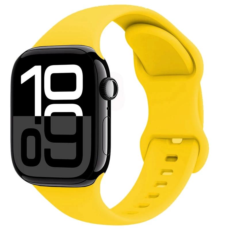 Силиконовый ремешок для Apple Watch Band 45мм 41мм 44мм 40мм 49мм Серия 10 46мм 42мм Браслет для iWatch Ultra 9 8 7 6 5 4 SE2 Ремешок