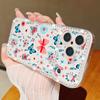 Чехол с принтом бабочки, бриллиантами и блестками для iPhone 17 Air 16e 16 14 15 13 17 Pro Max 15 16 Plus 17, мягкий силиконовый чехол для телефона из ТПУ
