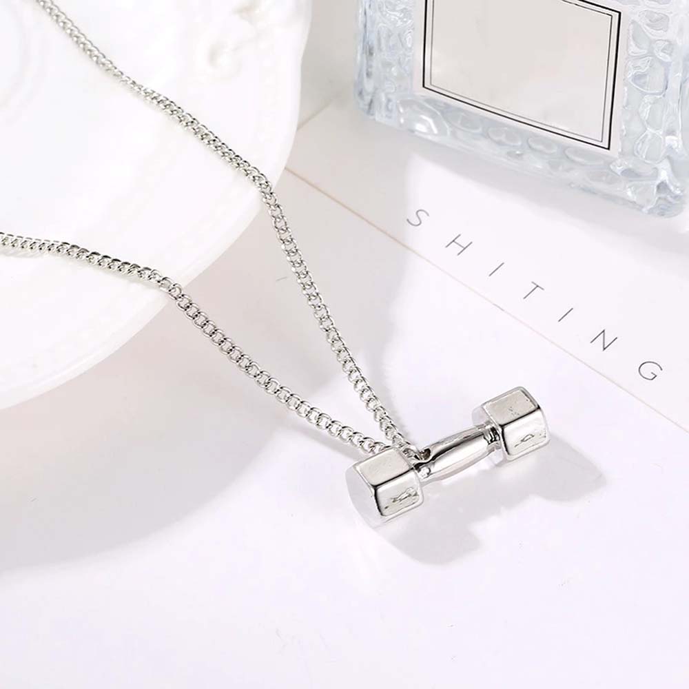 Creative Simple Girls For Women Unisex Long Chain Zinc Zinc Alloy Dumbbell Necklace Fashion Jewelry