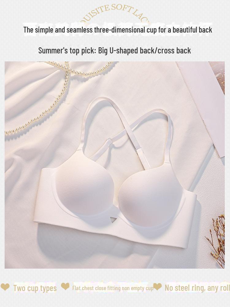 Бесшовный бюстгальтер U-образной формы с перекрестными бретелями на спине для маленькой груди 2023 года — утягивающий, стильный и поддерживающий