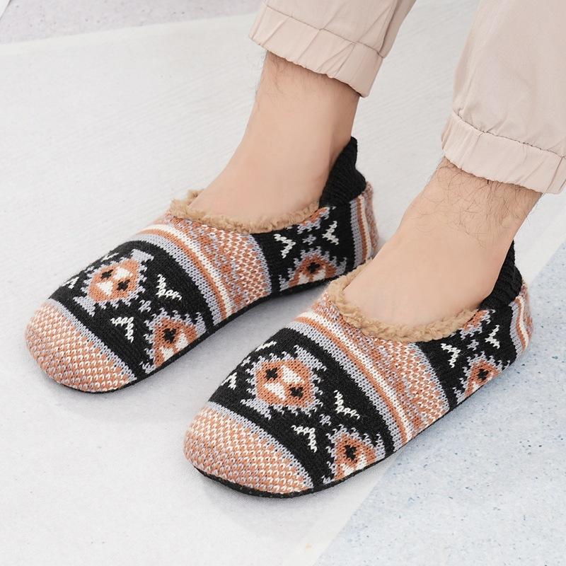 Men Autumn Winter Home Glued Anti Slip Socks Floor Socks Indoor Soft Bottom Anti Slip Warm