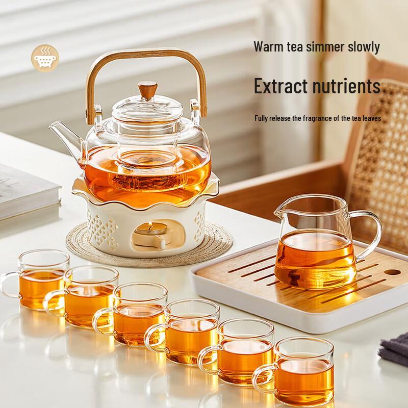 Стеклянный чайник и подогреватель YIHUTEA