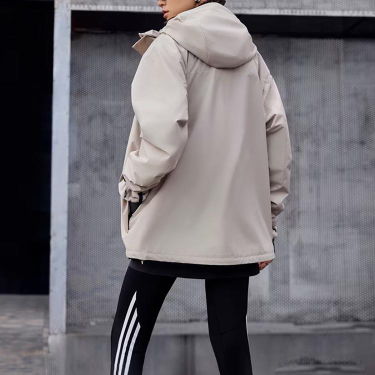 adidas ТРИ В ОДНОМ 3 в 1 Водоотталкивающие Флисовая подкладка Однотонные Универсальные Повседневные Куртки с капюшоном и Пальто Унисекс JM9141