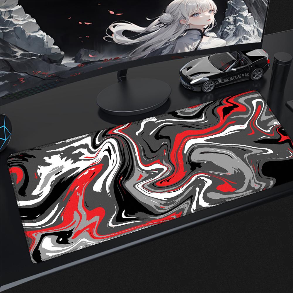 Strata Liquid Gaming Mouse Pad DuraGlyde Smooth Surface Waterproof Non-slip Rubber Base Locked Edge Large Desk Mat for PC Gamers