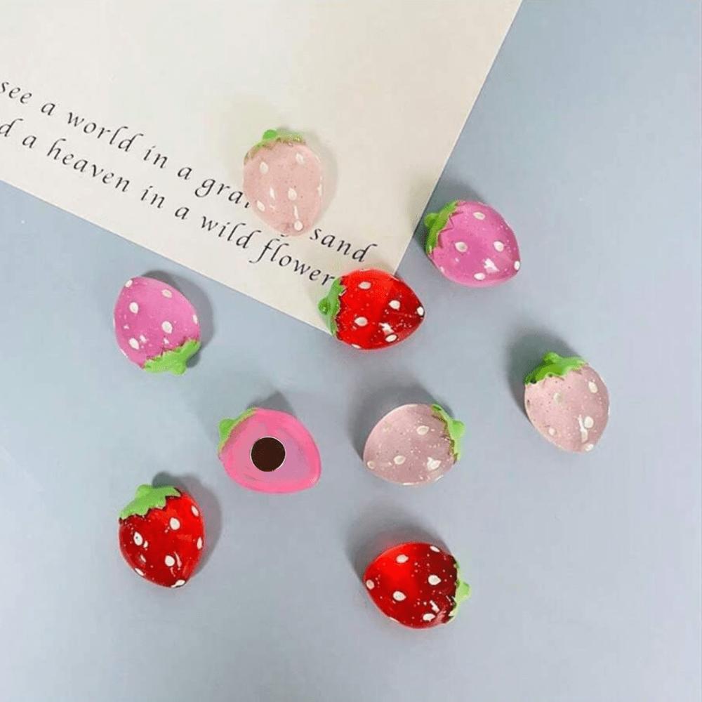 9 шт. Красивые магниты на холодильник с клубникой, милые декоративные магниты, персонализированные наклейки на холодильник, подходят для кухни