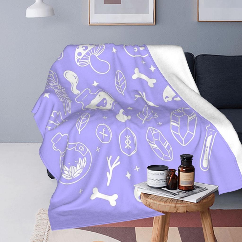 Herb Witch Black And White Nikury Blanket Flannel Sofa Throw Blanket Super Soft for Couch Bedding Travel Throws Bedspread Quilt