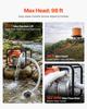 Gas Powered Water Pump, 50.8 mm, 142 GPM 7HP Semi Trash Water Transfer Pump Portable, Gasoline Engine with 7.62 m Discharge Hose, Heavy Duty Frame,