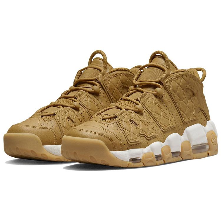 Nike Air More Uptempo Стеганые женские кроссовки из пшеницы Коричневый-Светло-коричневый DX3375-700