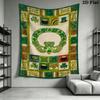 St.Patrick's Day Wall Tapestry Aesthetic Wall Hanging Printed Fabric Blanket Decorative Tapestries for Bedroom Living Room Home Decor