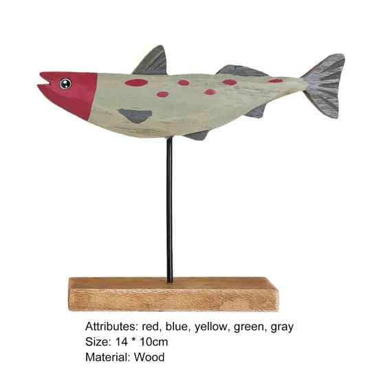 Модель рыбы, влагостойкая, экологически чистая, из дерева, модная, яркий внешний вид, миниатюрные товары для вечеринок