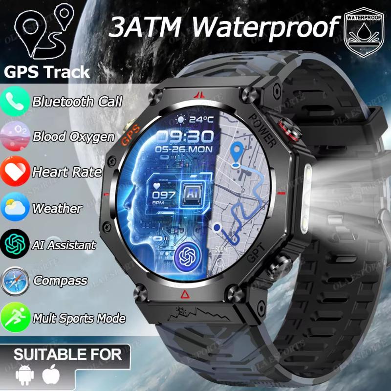 2025 Новые Смарт-часы для плавания Часы IP69K Водонепроницаемые BT Звонок GPS Компас Amoled Военные Спортивные Смарт-часы Мужские Женские для Xiaomi Huawei